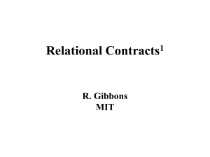 Relational Contracts1