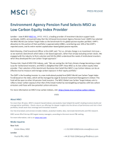 The UK`s Environment Agency Pension Fund (EAPF)