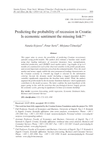 Predicting the probability of recession in Croatia