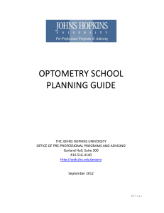 Pre-Optometry Planning Guide - Homewood Student Affairs