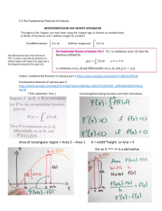 Fundamental theorem of calculus part 2