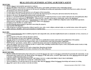 real estate licensees acting as buyer`s agent