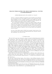 ORACLE INEQUALITIES FOR HIGH DIMENSIONAL