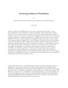 Estimating Subjective Probabilities