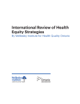 International Review of Health Equity Strategies