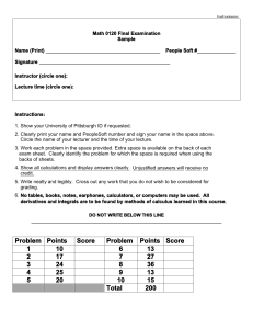 Problem Points Score Problem Points Score 1 10 6 13 2 17 7 27 3