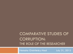 Comparative studies of corruption: The role of the researcher