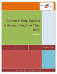 Content is King, Context is Queen – Together