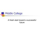 Middle College - West Virginia Department of Education