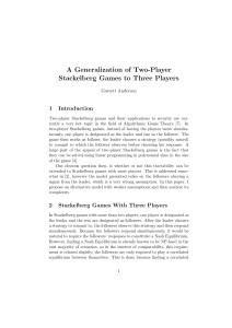 A Generalization of Two-Player Stackelberg Games to Three Players