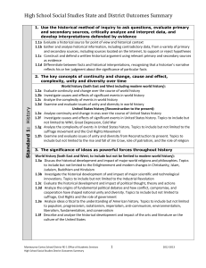 High School Social Studies State and District Outcomes Summary