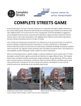 complete streets game - Toronto Centre for Active Transportation