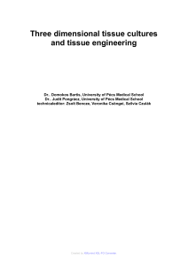 2. Cells and tissue types in tissue engineering