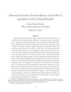Information Frictions, Nominal Shocks, and the Role of Inventories in