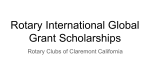 Rotary International Global Grant Scholarships