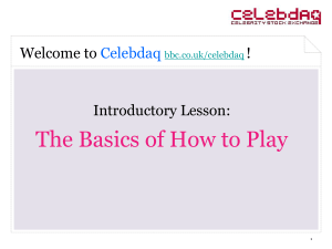 Celebdaq Academy Lesson Plan