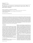 Production cost functions and demand uncertainty effects in price