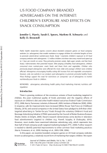 Children`s exposure and effects on snack consumption