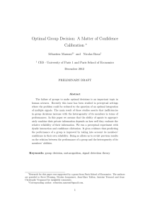 Optimal Group Decision: A Matter of Confidence Calibration