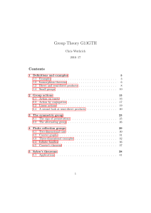 Group Theory G13GTH