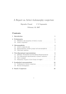 A Report on Artin`s holomorphy conjecture