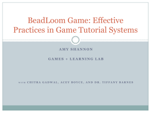 BeadLoom Game: Effective Practices in Game Tutorial Systems
