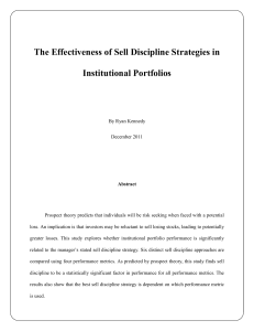 The Effectiveness of Sell Discipline Strategies in Institutional Portfolios