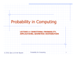 Probability in Computing