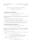 Exercises for Quantum Field Theory (TVI/TMP)