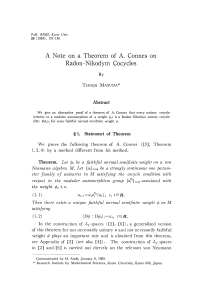 A Note on a Theorem of A. Connes on Radon