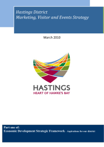 Hastings District Marketing, Visitor and Events Strategy