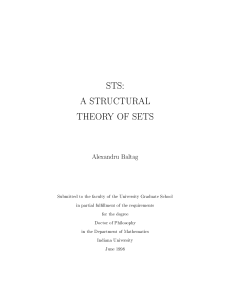 STS: A STRUCTURAL THEORY OF SETS