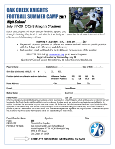 Football Camp - Oak Creek - Franklin Joint School District