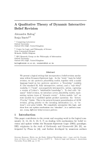 A Qualitative Theory of Dynamic Interactive Belief Revision
