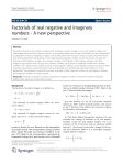 Factorials of real negative and imaginary numbers - A