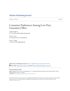 Consumer Preferences Among Low