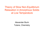 Theory of Slow Non-Equilibrium Relaxation in Amorphous Solids at