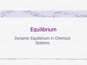 Dynamic Equilibrium Powerpoint Note