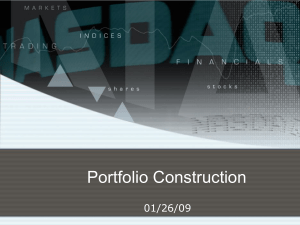 Portfolio Management: Course Introduction