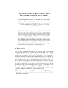 Hard Drive Side-Channel Attacks using Smartphone Magnetic Field