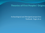 Theories of First Peoples` Origins