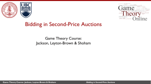 Bidding in Second