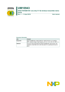 UM10943 NXQ1TXH5DB1401 one-chip 5 V Qi wireless transmitter