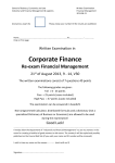 Corporate Finance Re-exam Financial Management