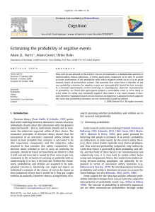 Estimating the probability of negative events