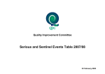 Serious and Sentinel Events Cases 2007 08