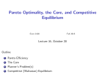Pareto Optimality, the Core, and Competitive Equilibrium