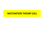 MOTIVATION THEORY (HL)
