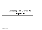 Sourcing and Contracts Chapter 13