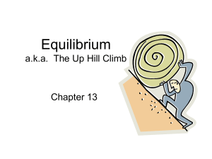Equilibrium a.k.a. The Up Hill Climb